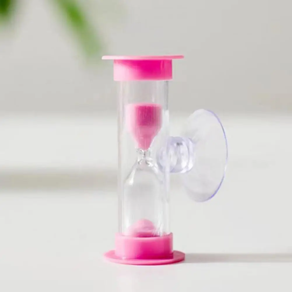 3 Minute Sand Hourglass Timer With Suction Cup Unbreakable Sand Watch 3 Min Sucker Clock Classroom Toothbrush Accessories