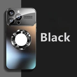 Titanium Metallic Magnetic Case with Clear Logo Cover - iphoneAir (Black)