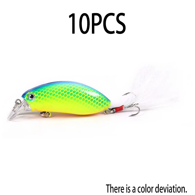 10 Leurres De Pêche HENGJIA 6cm/4,5g - Appâts Nageurs Pour Carnassiers (brochet, Perche...)