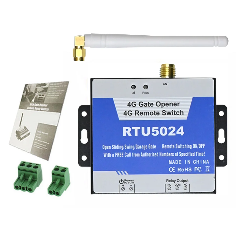 

4G RTU5024 GSM Relay For Gate Opener Switch Remote Control Door Access Wireless Door Opener By Free Call 850/900/1800/1900MHz