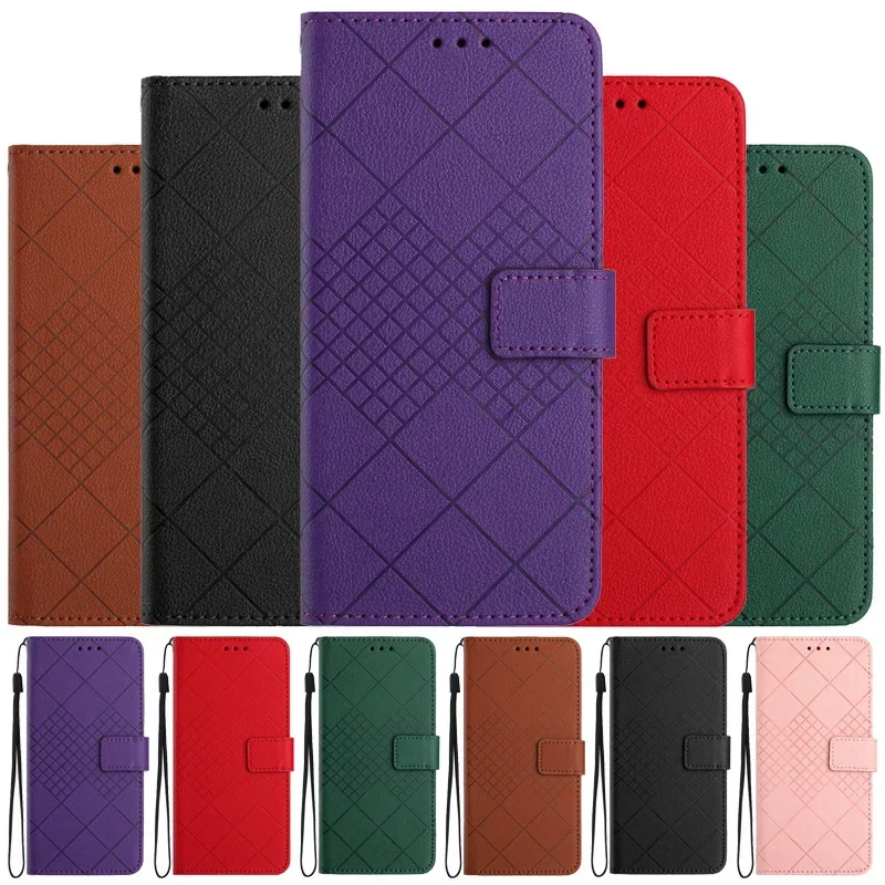 Custodia Per Telefono Tinta Unita Linea Di Lusso Per Xiaomi Poco F5 X5 X4 Pro 5G M5 M5S M4 M6 Pro F4 C50 C51 C40 Custodia In Pelle Per Portafoglio