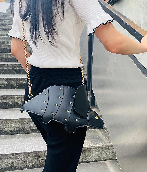 Triceratops Mini Crossbody Bag for Women Purses and Handbags Fashion Shoulder Chain Bag Clutch Chic Girl's Designer Bags