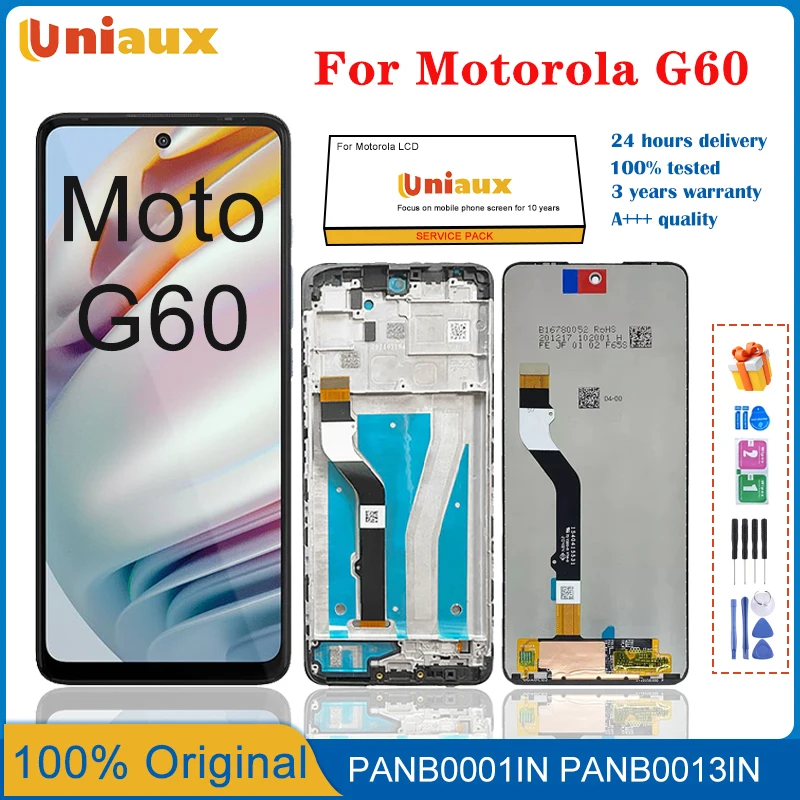 Original For Motorola Moto G60 LCD Display Touch Screen Digitizer Assembly 6.8