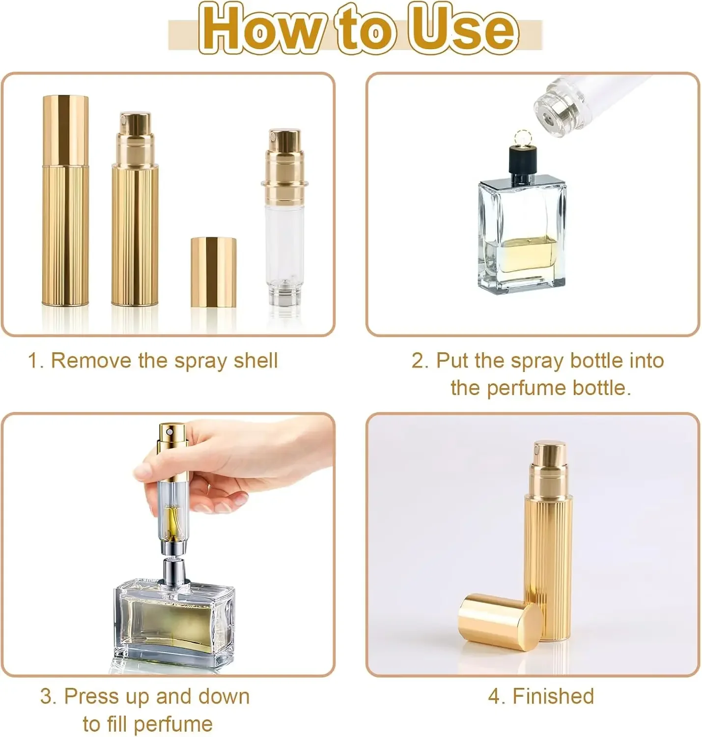 Perfume Bottle Refillable 5ml 10ML Portable Trave Leakproof Mini