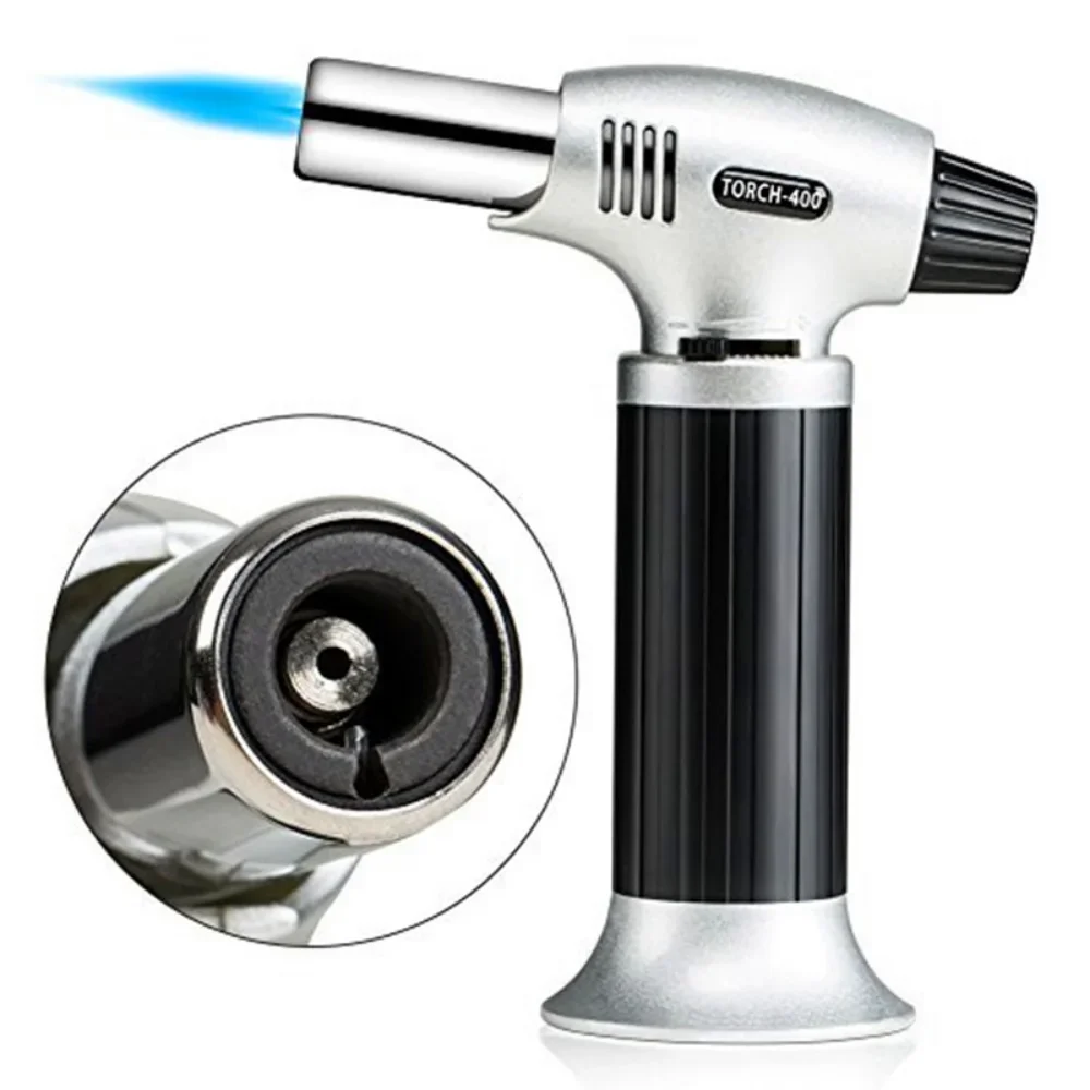 

Hot Sale Culinary Torch Professional Adjustable Flame Kitchen Torches lighters for Steak Creme Brulee Baking BBQ Kitchen Tools
