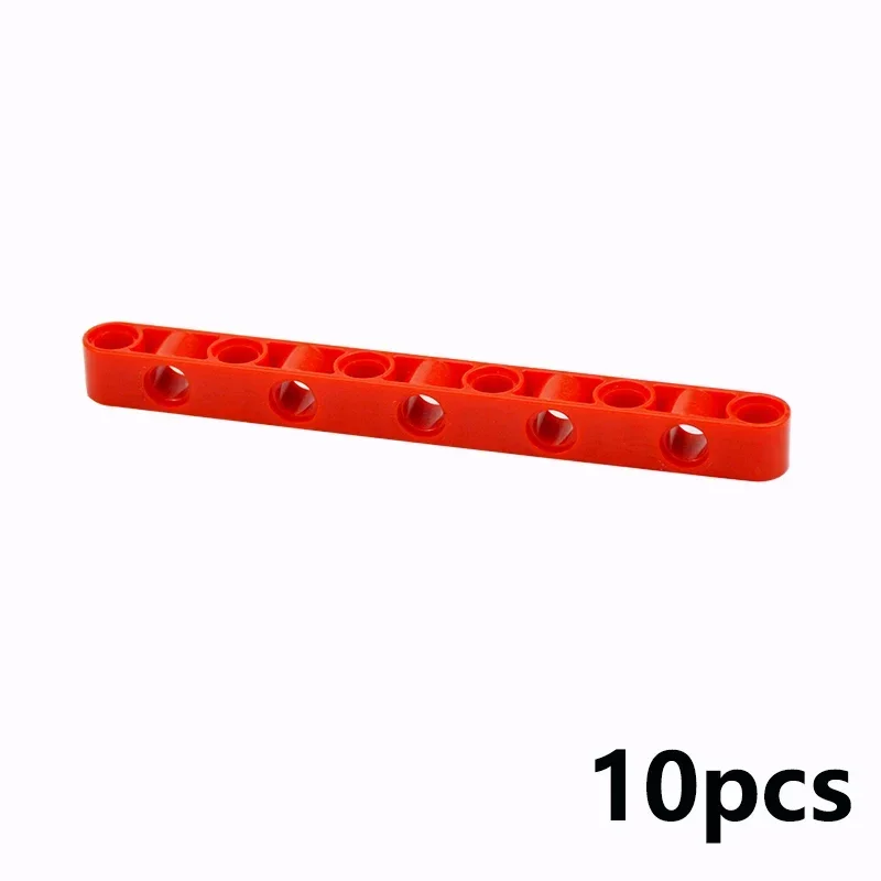 10Pcs MOC 구멍 빌딩 블록 Liftarm 1x11 구멍 두꺼운 빔 팔 오픈 센터 벽돌 부품 EV3 호환 DIY 아이 장난감