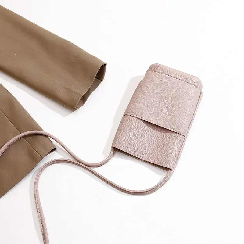 Women Pu Leather Mobile Phone Bag Minimalist Casual Crossbody Bag Fashion Versatile Waterproof Shoulder Bag Pure Color Tote Bags 7