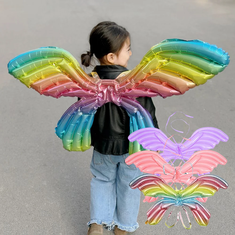 

1/2pcs Butterfly Wing Aluminum Foil Balloon Kids Toys Outdoor Activities Prop Girls Birthday Party Decoration Inflatable Balloon