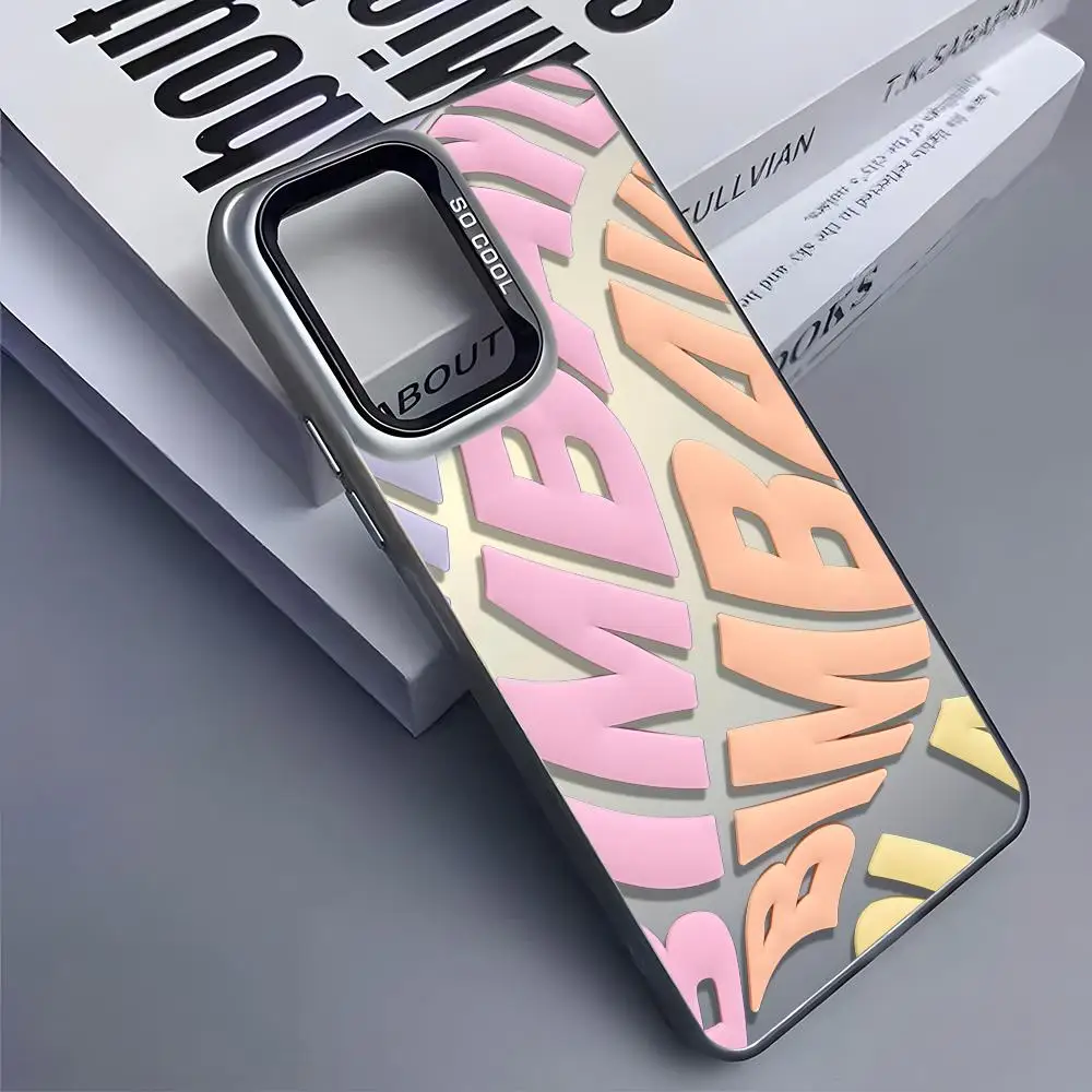 Spain INS Letter Popular Colorful Phone Case For Samsung Galaxy S25 Edge S24 S23 S22 S21 S20 Ultra Funda Silicone Silver cover 6