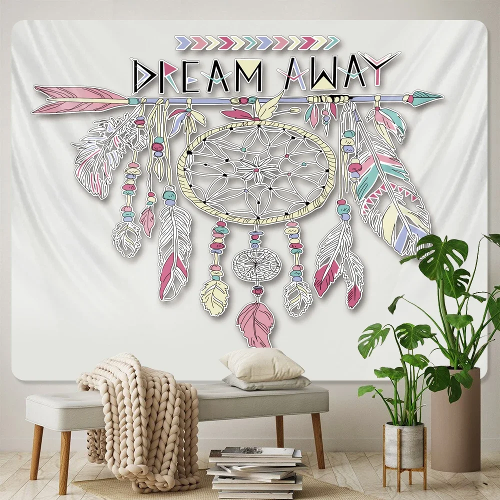

Color feathers psychedelic scenes of mandala home decorative tapestry room decorative Bohemian hippie background wall