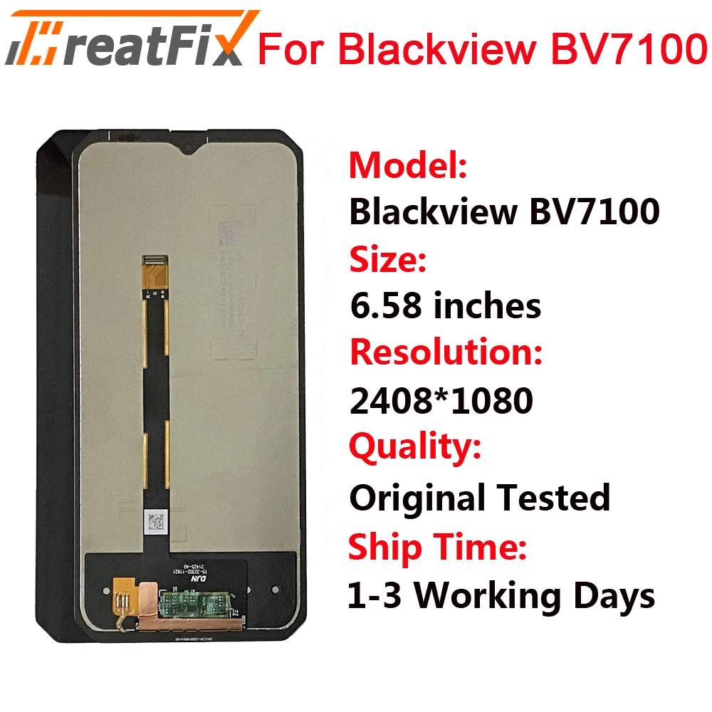 

100% Tested Original For Blackview BV7100 LCD Display Touch Screen Replacement Original For Blackview BV 7100 LCD + Glue