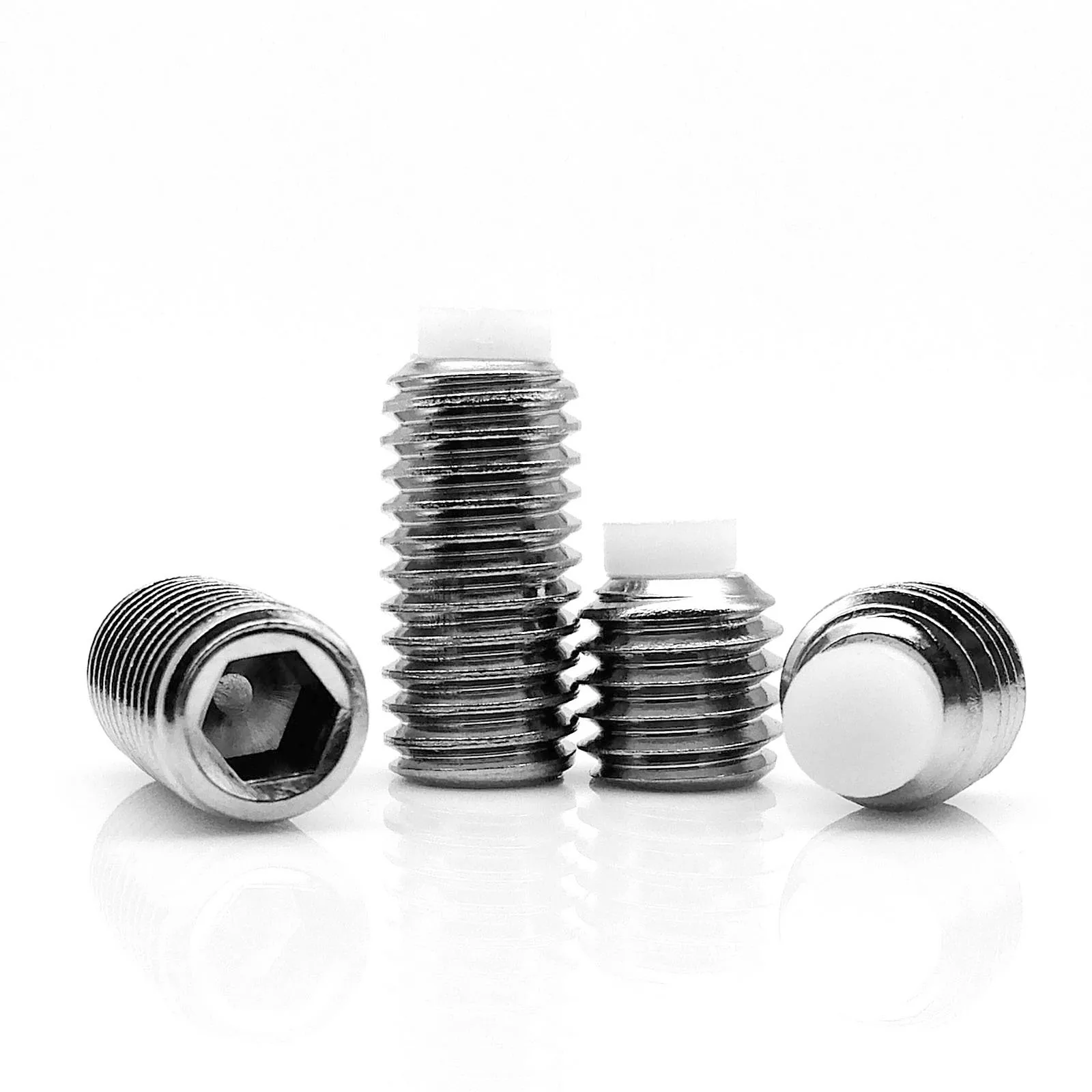 5/10/50 Pcs M2.5 M3 M4 M5 M6 M8 M10 M12 M16 304 Rvs Hex Hexagon socket Set Schroef Hond Punt Bolle Einde Grub Bolt (Color : 6mm_M5 10pcs