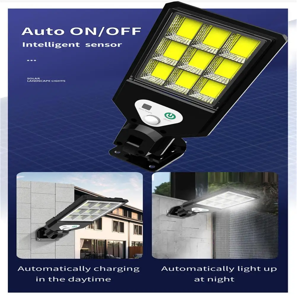 LED Lamp Solar Garden Lights LED Street Lamp LED Wall Light LED Solar Street Lights Outdoor IP65 Solar Security Wall Light Motion Sensor With 3 Lighting Modes for Garden Yard Garage