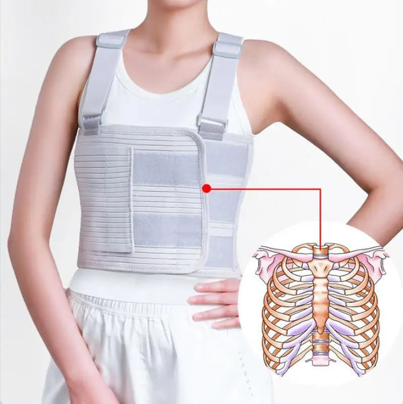 

Регулируемый поддерживающий ремешок для груди, дышащий защитный бандаж для поясницы, расширенный ремешок для излома ребер, ремешок для обхода сердца и хирургии