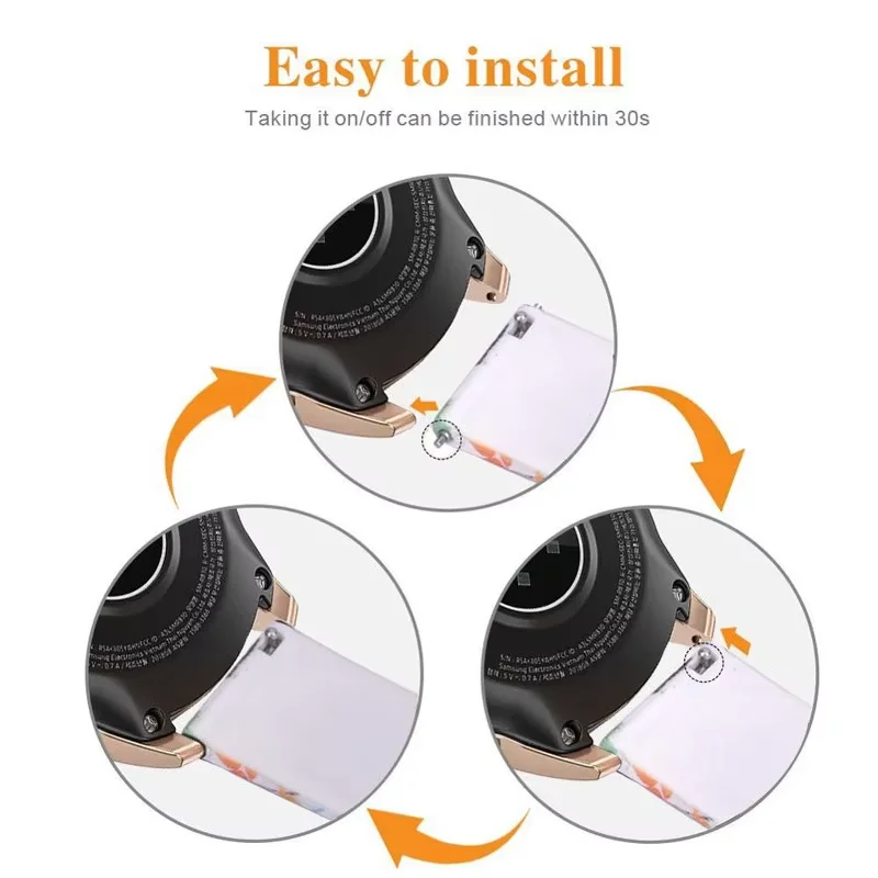 18mm Universal Print Rubber Bracelet with Quick Release Band