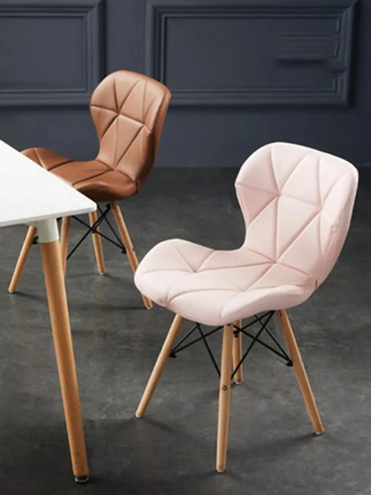 Dining Chair Nordic Bedroom Home Leisure Simple Chair Discussion Desk Makeup Manicure Stool Coffee Milk Tea Shop Dining Chair