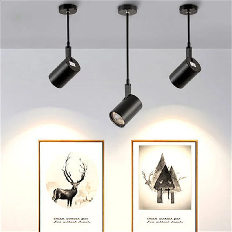 Adjustable LED Wall Spotlight Modern Picture Lights for Exhibition Hall Gallery Focus Lighting Long Arm Retractable Ceiling Lamp