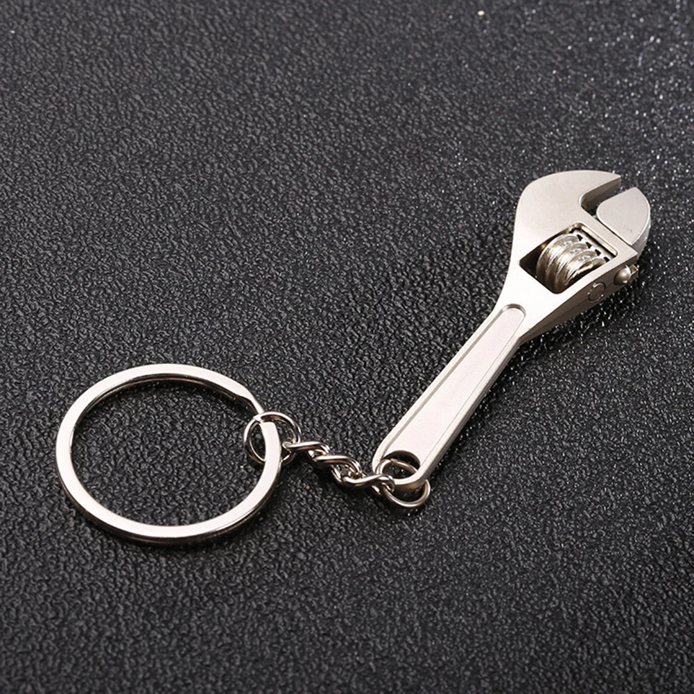 Mini Wrench Keychain Car Metal Adjustable Universal Spanner Repair Hand Tools