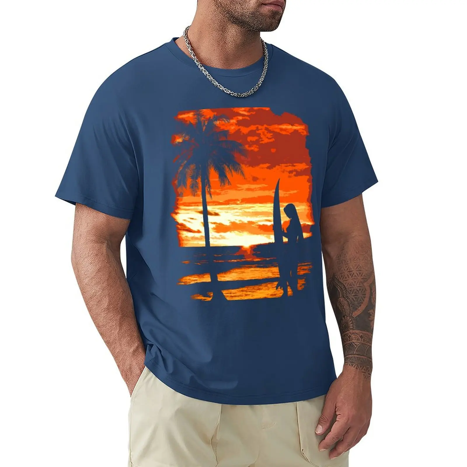 

Beach Surfer Babe T-shirt aesthetic clothes oversized mens white t shirts