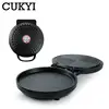 Electric Baking pan 30cm Diameter Double-sided heating Skillet Crepe maker Non-stick coating Pizza bake grill pancake griddle EU 6