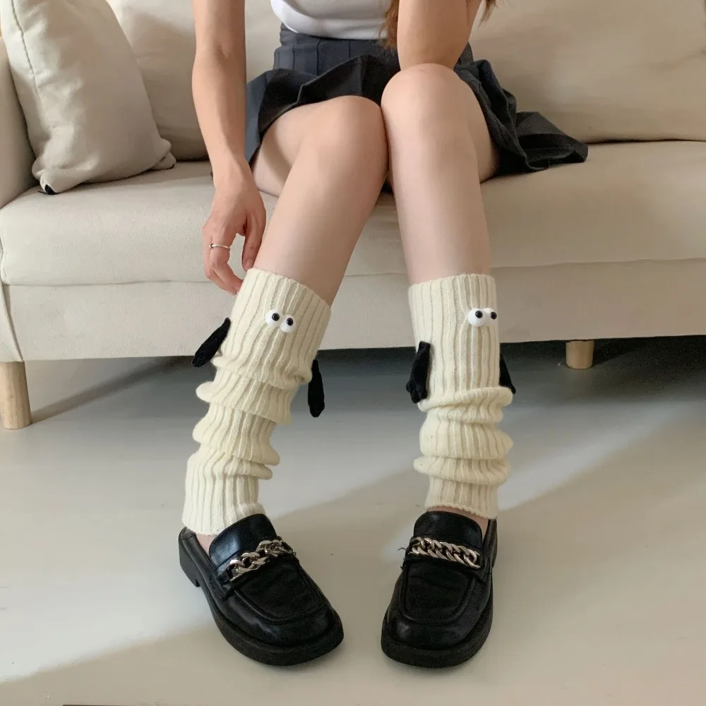 Cotton Hand Stockings Stylish Elastic Solid Color Knit Long Socks Hand And Foot Dual Use Accessories Leg Warmers Winter