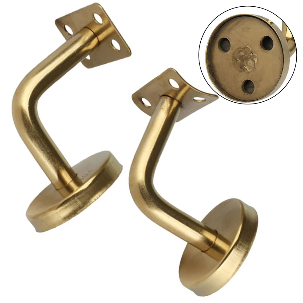 Hand Railing Hinge Gold Handrail Support Stair Rail Bracket Balustrade Wall Mounted Wall ...