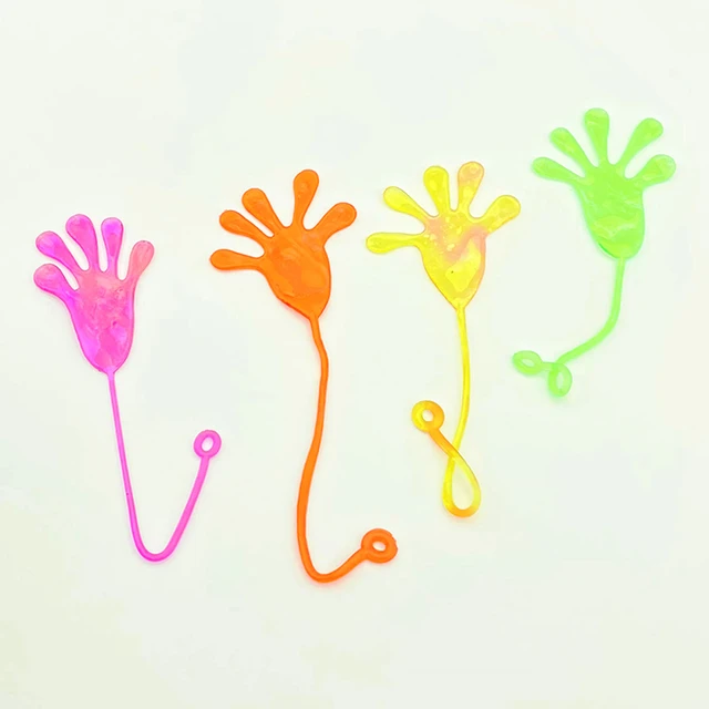 12Pcs mani appiccicose elastiche giocattolo ragazzi ragazze divertente  palma appiccicoso Squishy schiaffo palma giocattolo bambini bomboniere