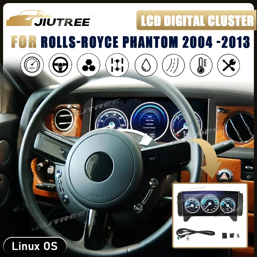 

Digital Cluster For Rolls-Royce Phantom 2004 2005-2013 Virtual Cockpit Car Multimedia Player Dashboard Speed Odometer