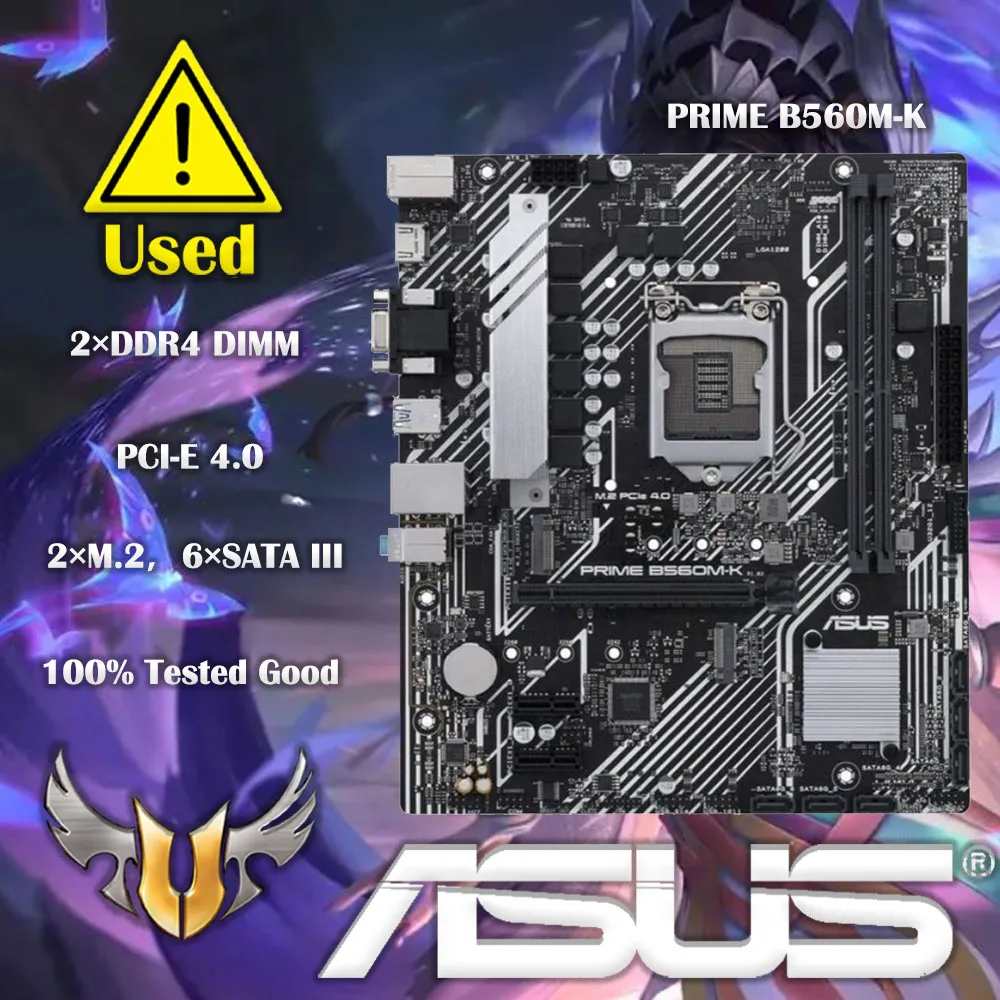 Presa Per Scheda Madre Asus Prime B560M-K Lga 1200 Ddr4 M.2 Nvme Ssd Per Scheda Madre Desktop Originale Intel B560