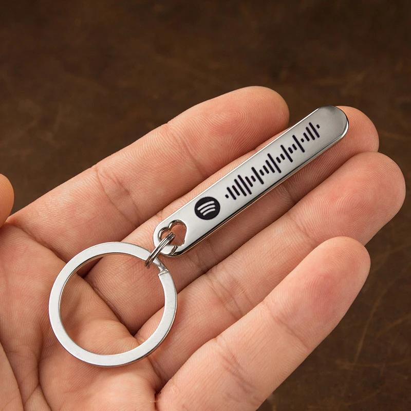 Portachiavi Personalizzato Con Codice Spotify - Plexiglass 65x40mm, Regalo Music