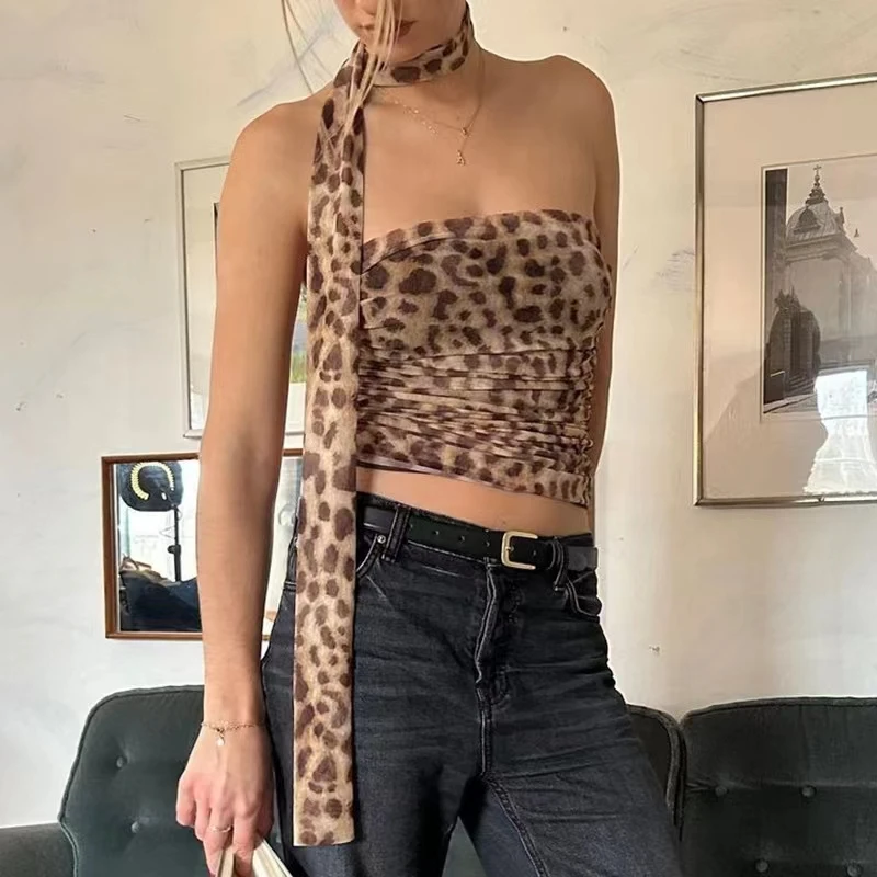 Trendy Leopard Print Vest