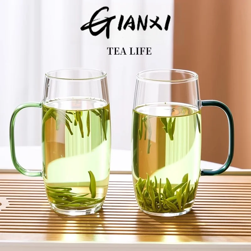 GIANXI Glass Tea Cup With Handle Anti-Scalding Can Be Electric Clay Oven Heating Glasses Office Personal Cup tea cup