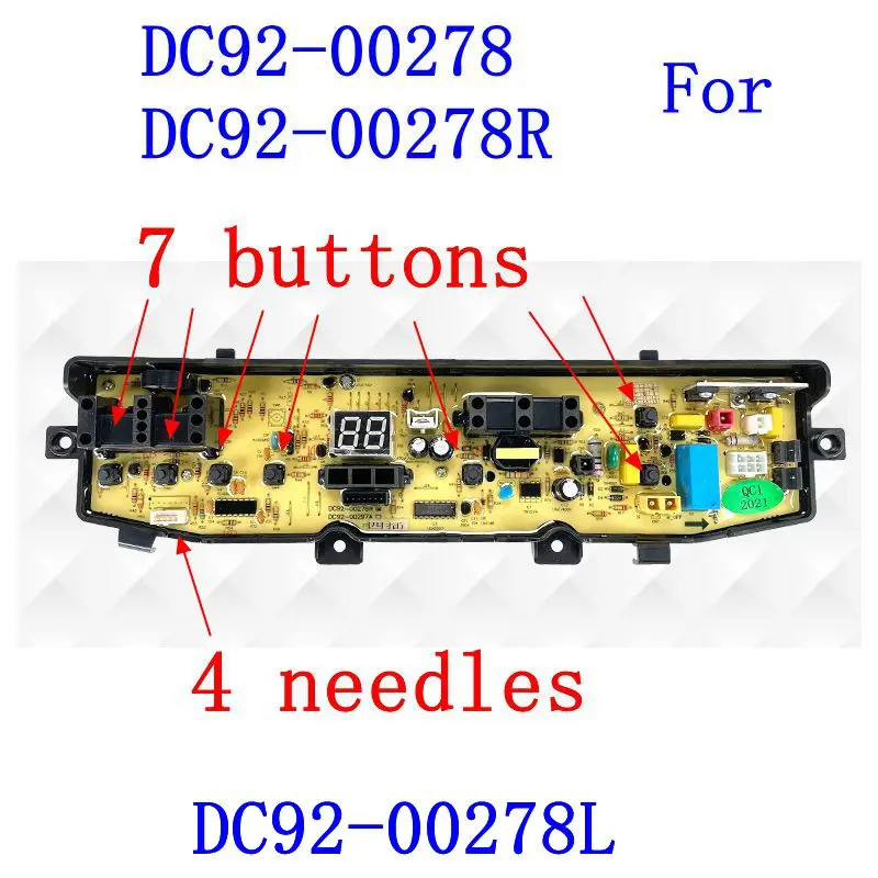 For Samsung washing machine Computer board 4 needles DC9200278 DC92