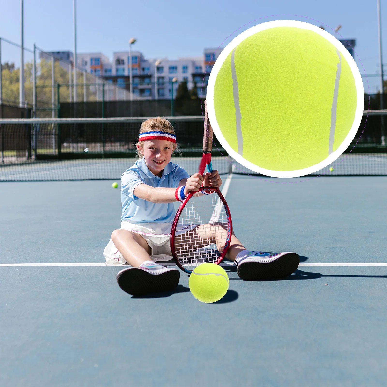 

Tennis Ball for Children Rubber Balls Oversized Inflatable Large Outdoor Playset