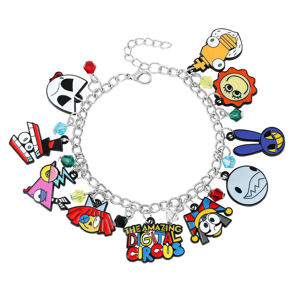 Tadc The Amazing Digital Circus Charms Bracciale Cute Cartoon Figure Glangle Zooble Jax Smalto Pendenti Accessori Per Catena A Mano