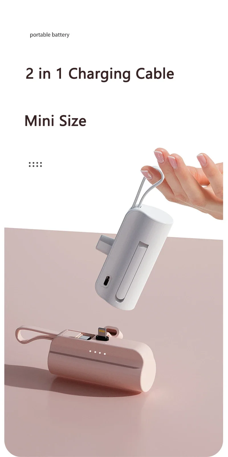 Mini Power Bank 5000 Mah External Battery Charger For Smartphones_voghion.com