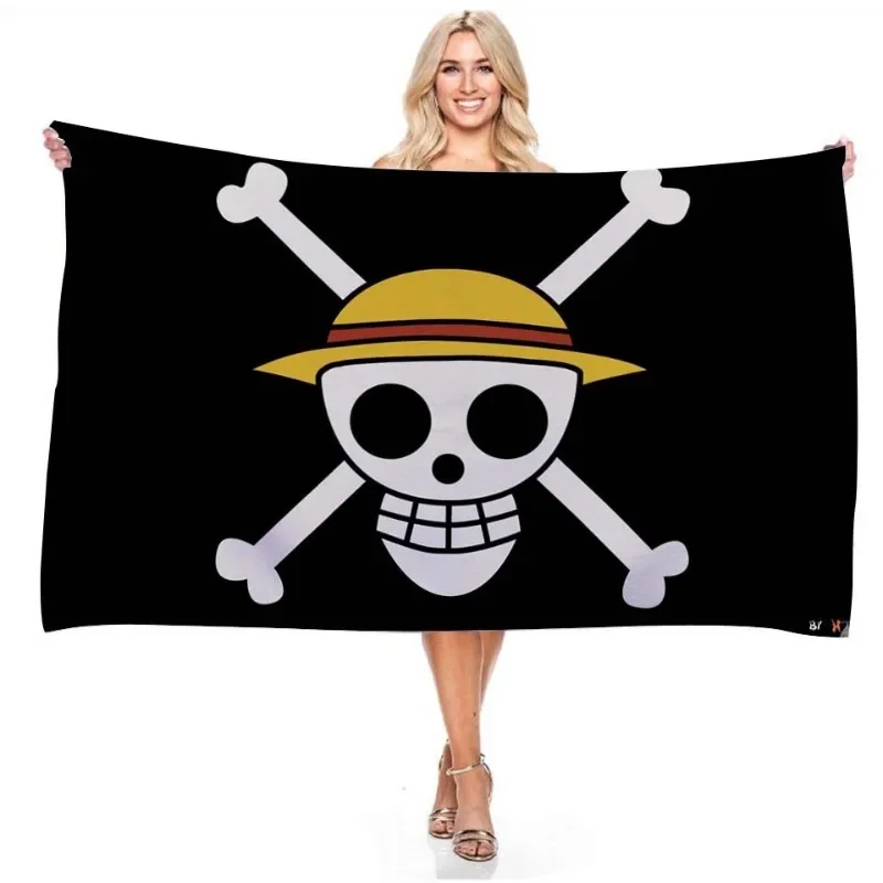 Una pieza 90*150 CM poliéster mono pirata D.Luffy bandera de calavera sombrero de paja de una pieza bandera de trompeta piratas
