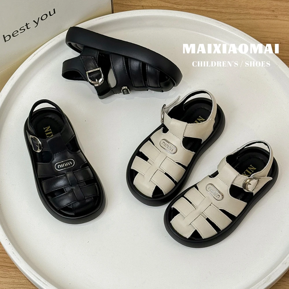 summer new children's sandals boys and girls fashion woven hollow toe beach shoes outdoor sports shoes 6802 children sandals,kids sandals,beach shoes