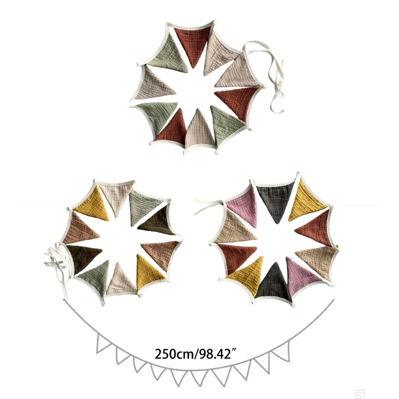 Bunting Banner Flag Banner Multicolor Triangle Flags Pennant Bunting Garlands for Wedding Baby Shower Birthday Party