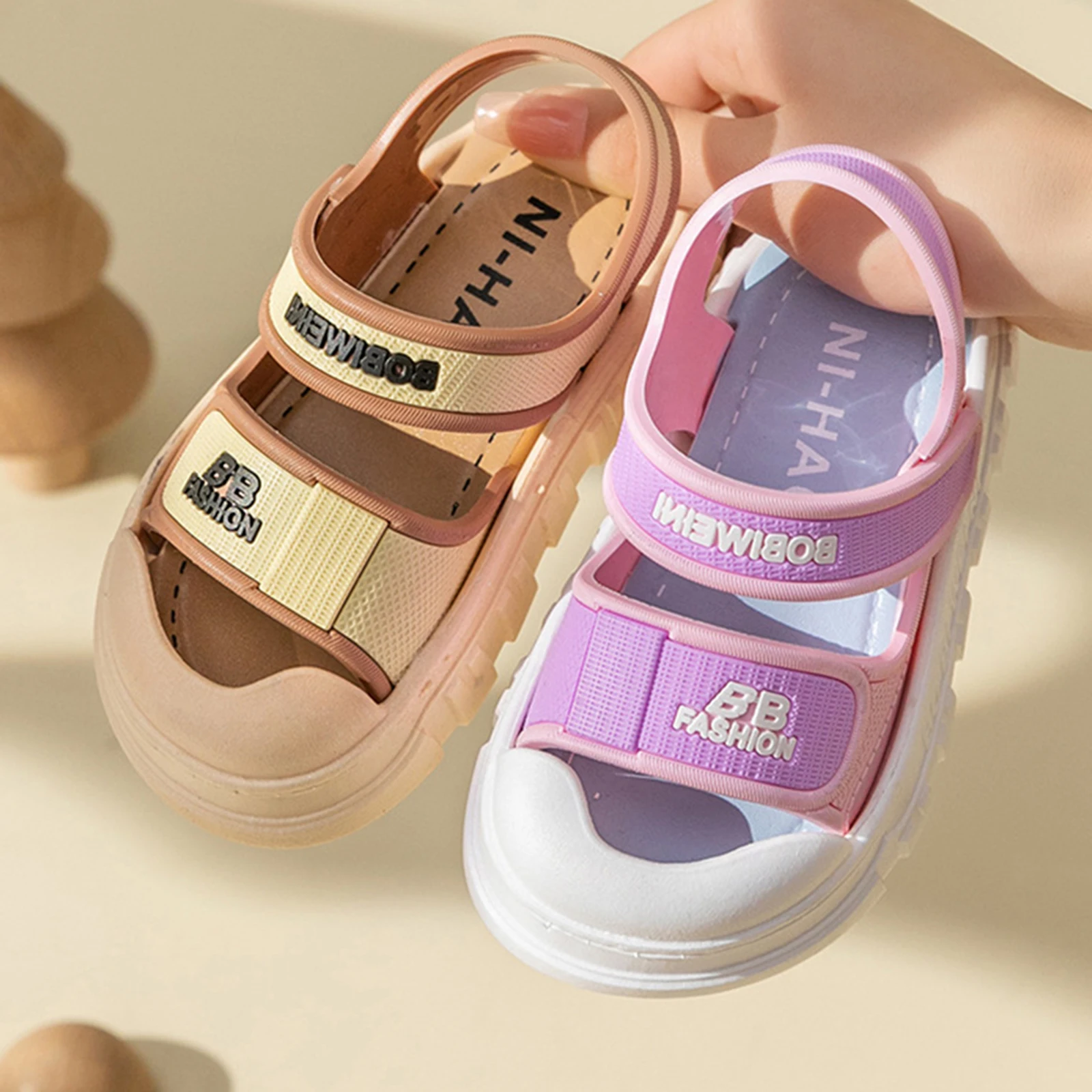 Toddler Boys Girls Summer Sandals Casual Outdoor Sport Sandals Non-Slip Sole Beach Shoes Cute Infants Kids Flats Shoes