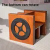 1Pcs Rotating Cosmetics Storage Rack, Wooden Retro Desktop Rotating Rack, Multi-Layer Cosmetics Storage Box, Multi-Functional Storage Rack, Wooden Multi-Layer Perfume Display Rack 3