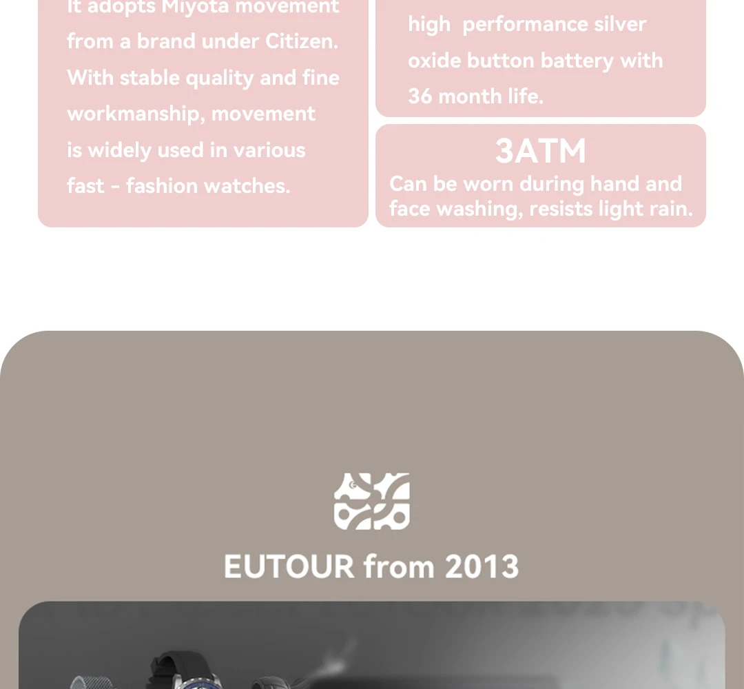 EUTOUR 2025 Spring Arrival Red White Concept Jewelry Watch Resin Material Grace Lady Girl Elegant E059 Magnet Watch Bracelet