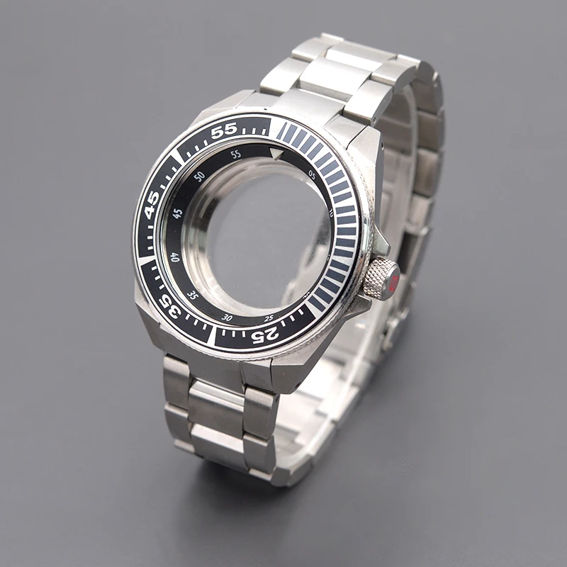 Orologio Da Uomo Custodia Subacquea Bracciale In Acciaio Inossidabile Fit King Samurai Prospex Series Watch Per Seiko 4 R35 4 R36 Nh35 Nh36 Automatic