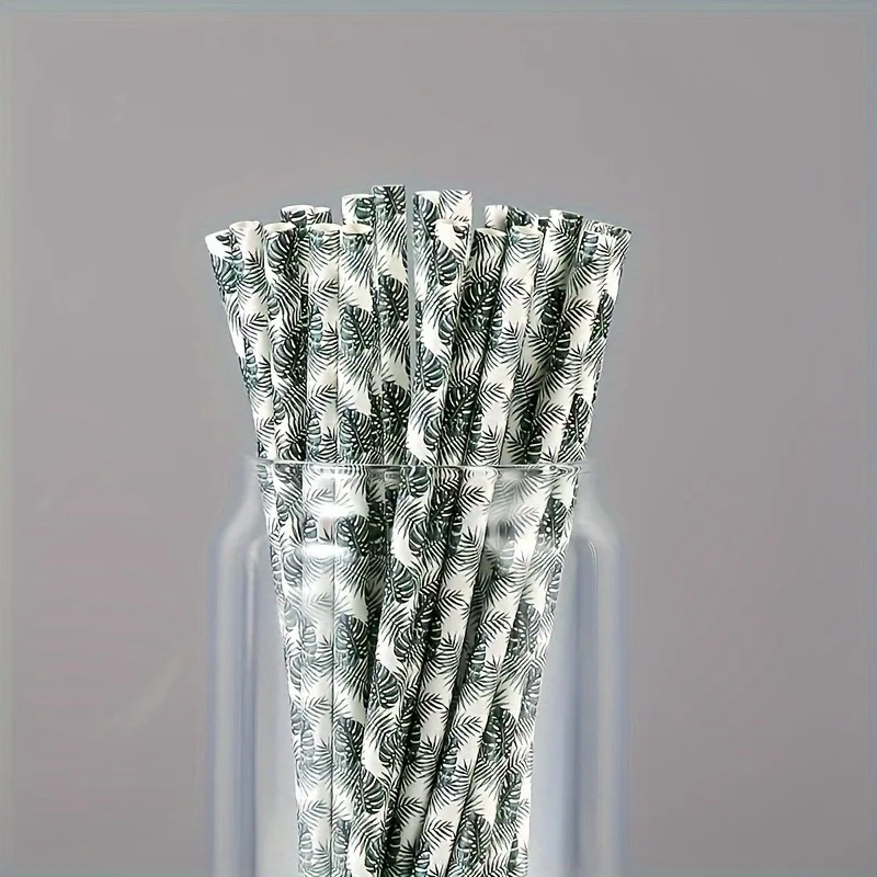 100pcs drinking peper straws disposable bulk boba bubble tea drinkware party decoration 6mm*197mm