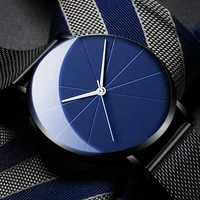 Minimalist Mens Fashion Watches Simple Men Business Ultra Thin Stainless Steel Mesh Belt Quartz Watch Relogios Masculino Reloj 2