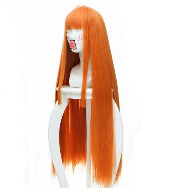 

Futaba Sakura 100cm Long Straight Citrus Orange Heat Resistant Cosplay Costume Wig