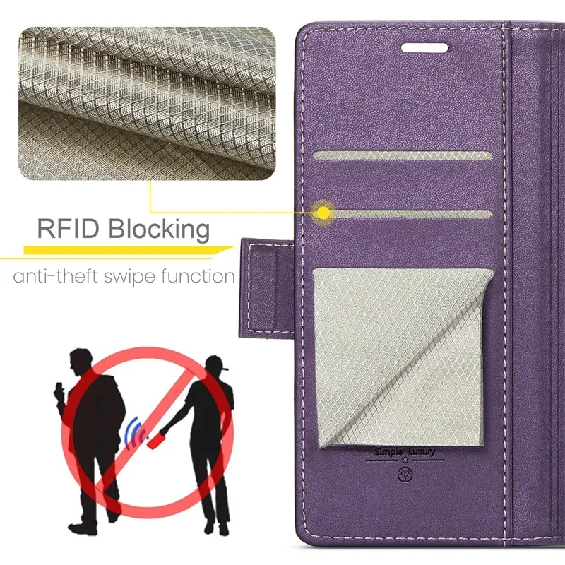 Premium Flip Leather Magnetic Wallet Phone Case with Card Holder