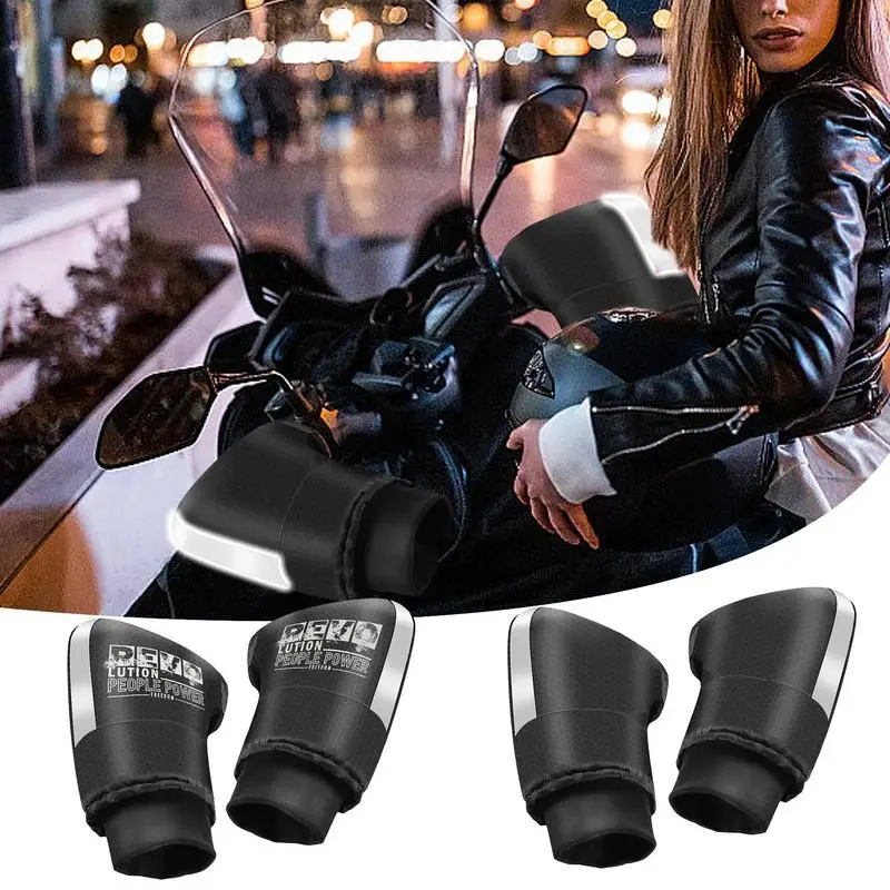 

Motorcycle Handlebar Muffs Gloves Windproof Warm Snowmobile Handlebar Muffs Winter Motorbike Scooter Handle Bar Gloves