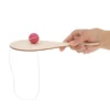 6 Pcs Elasticity White Billet Wooden Racket Child Kids Toys Paddle Balls Party Favor Painting DIY 3