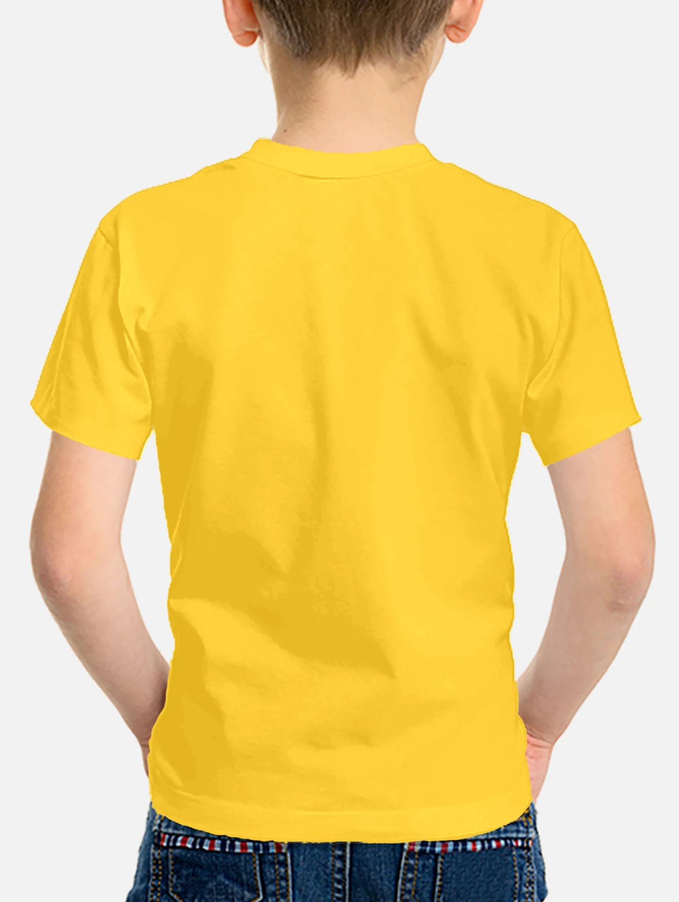 Boys' Black and white excavator summer round neck short sleeved T-shirt, casual lightweight and comfortable top, 3D printed